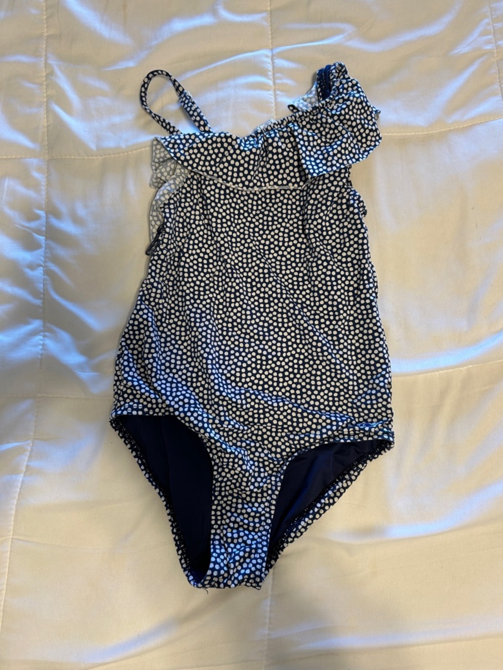 Vineyard Vines Navy and White Polka Dot One-Piece Swimsuit